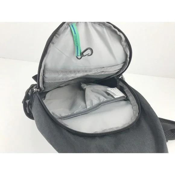 WATERFLY Black Nylon Sling Bag Backpack Crossbody Chest Pack Outdoor‎ Travel - Picture 12 of 16